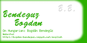 bendeguz bogdan business card